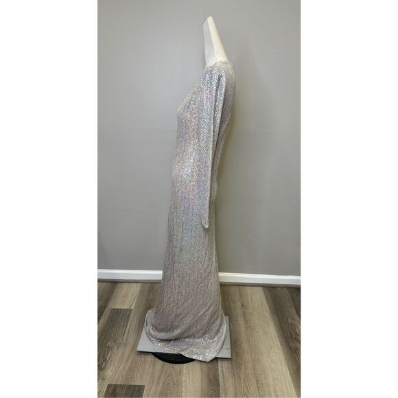 THE SEI Long Sleeve Keyhole Gown Size P $679 - Picture 7 of 13